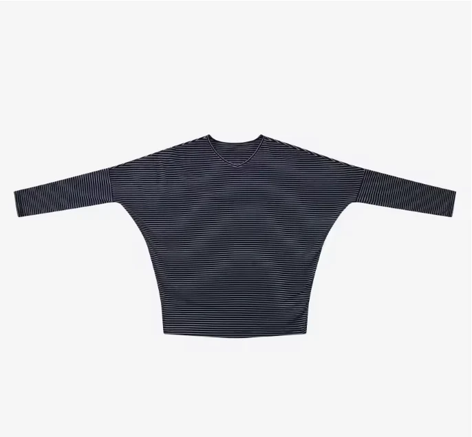 Blue Striped Batwing Tee - Image 5