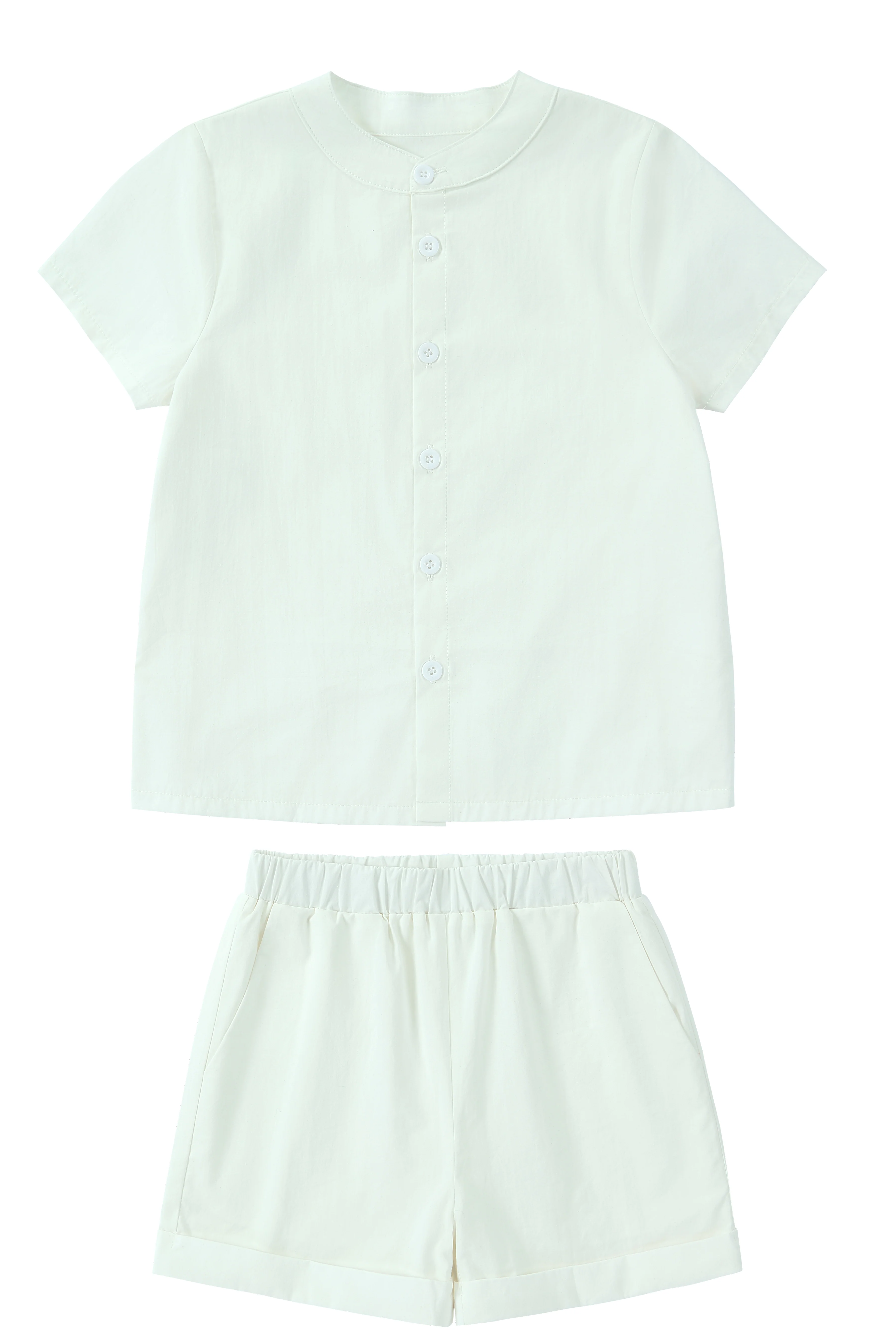Boy Gingham Short (White) - Sage Collection