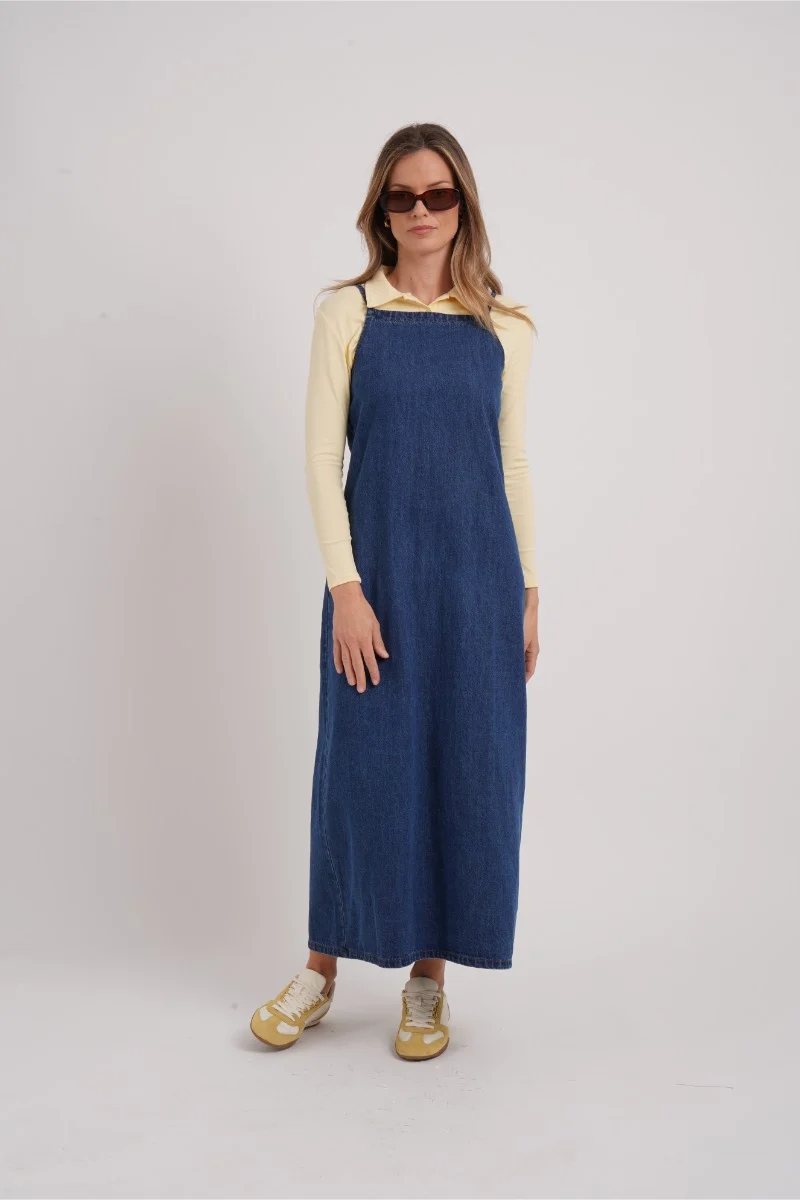 Denim Jumper Dress - Image 4