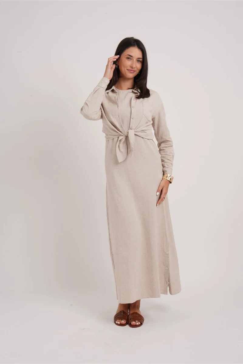 Beige Linen Set