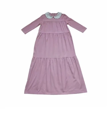 Pink Collar Robe 3/4 Sleeve