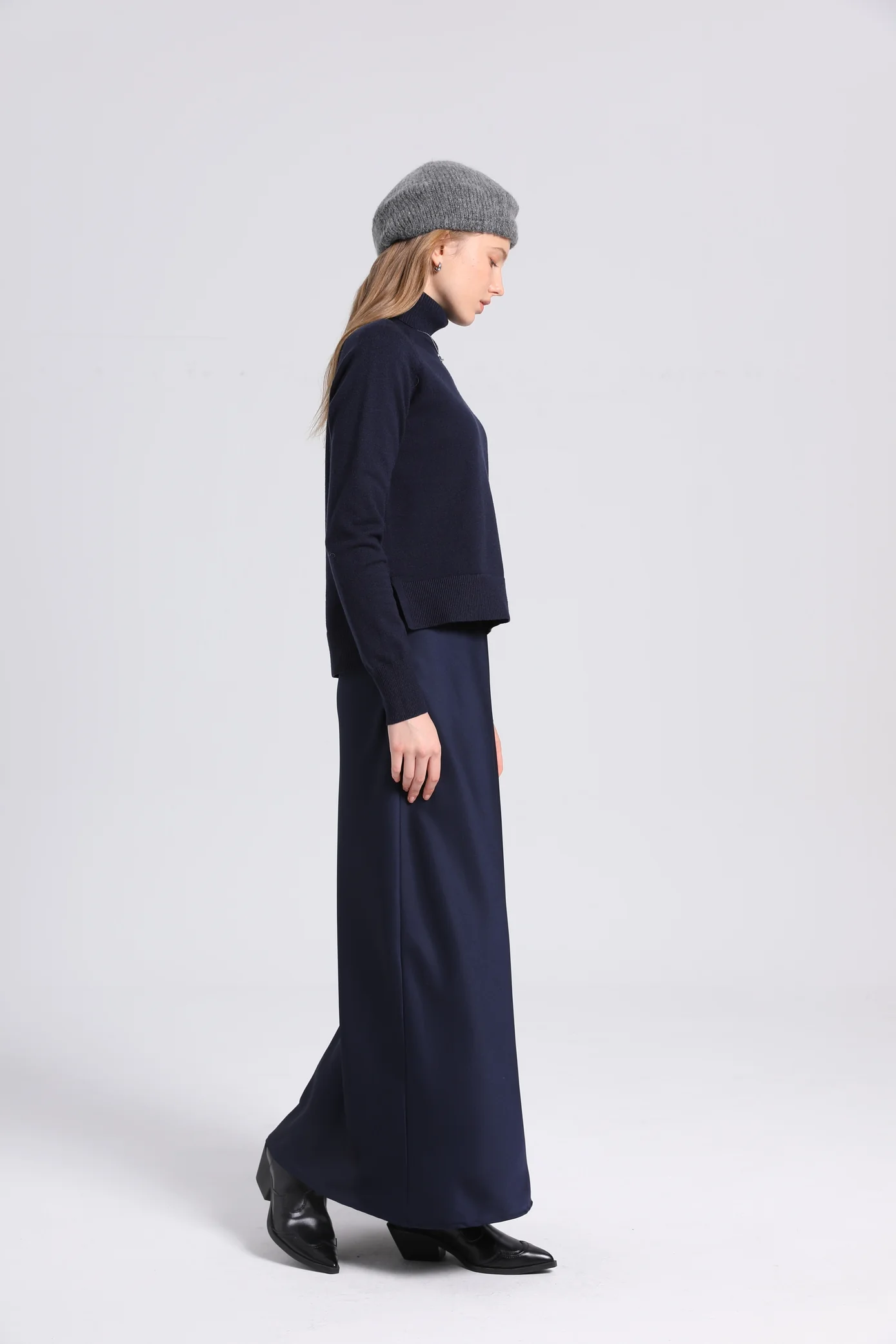 Satin Skirt x Knit Top - Image 3